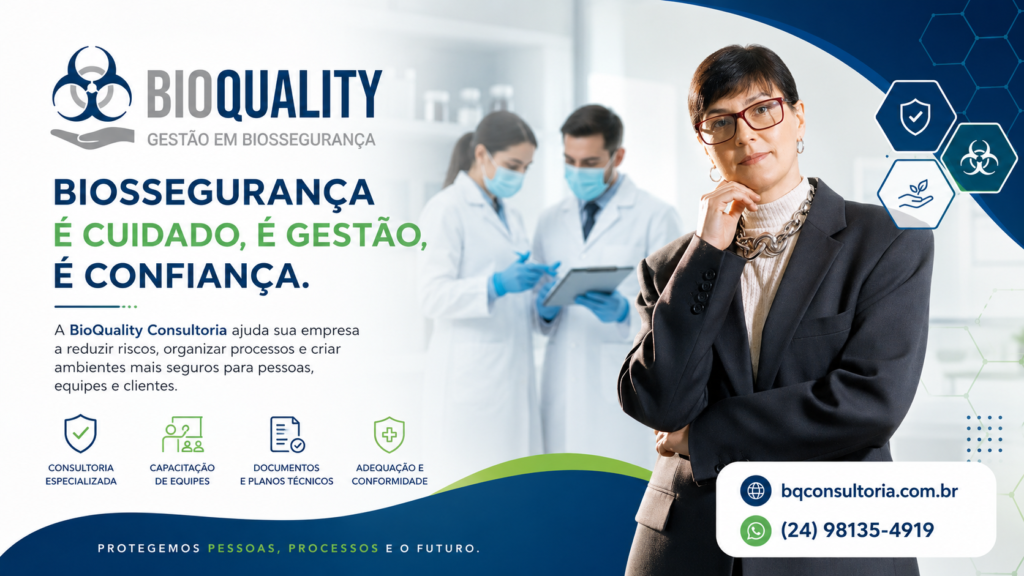 Consultoria em biossegurança para empresas da saúde, estética, veterinária e serviços técnicos.